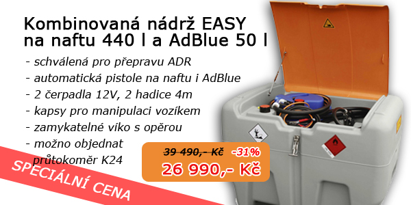 AKCE - kombinovaná nádrž na naftu a AdBlue - sleva 31%