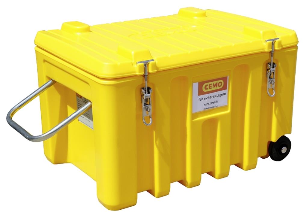 CEMbox vozík 150 l, žlutý - Kliknutím na obrázek zavřete