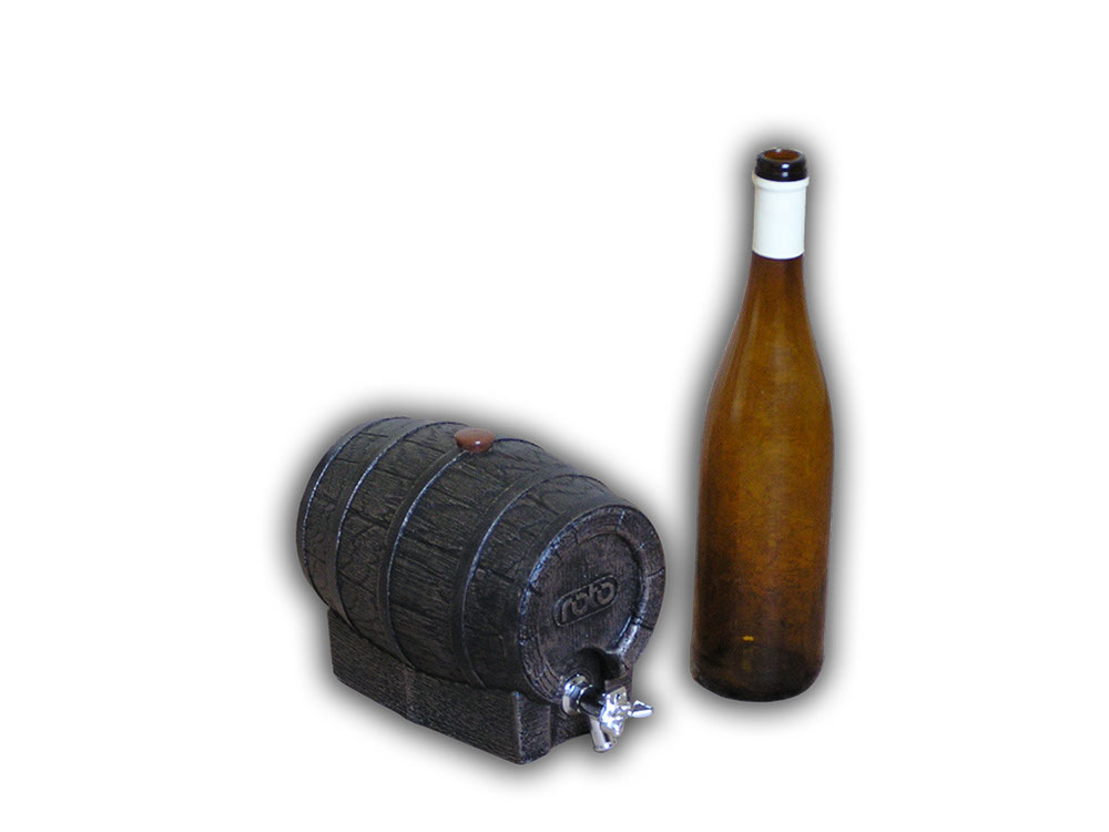 Plastový sud na víno - imitace dřevěného sudu 2,25 litru - Kliknutím na obrázek zavřete