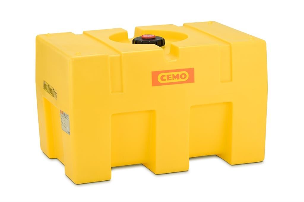 Plastový sud, tvar krabice, žlutý, 450 l - Kliknutím na obrázek zavřete
