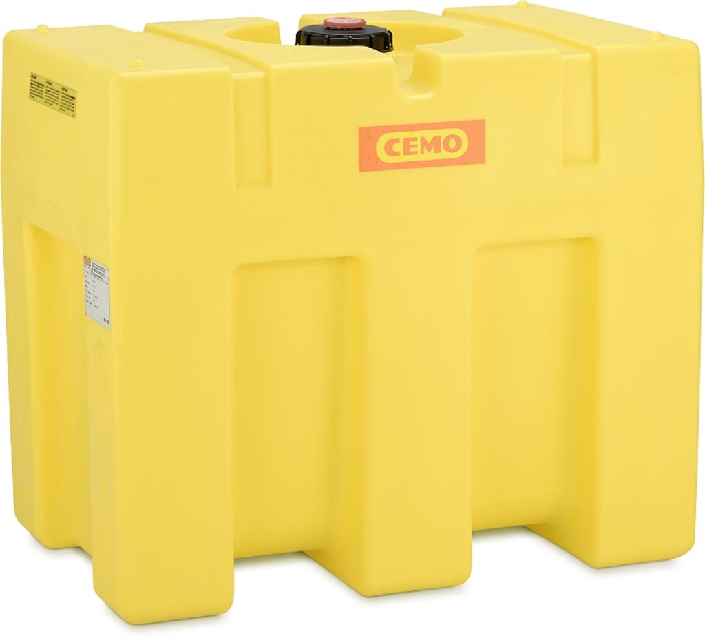 Plastový sud, tvar krabice, žlutý, 600 l - Kliknutím na obrázek zavřete