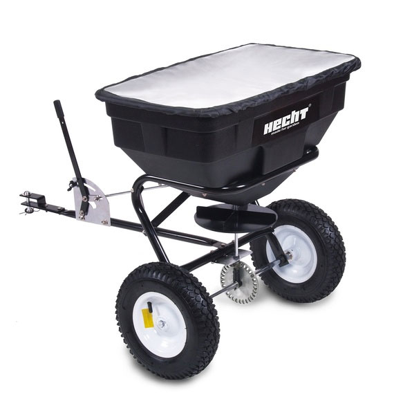 Přívěsný vozík 60 litrů na posypovou sůl, osivo nebo hnojiva - Kliknutím na obrázek zavřete
