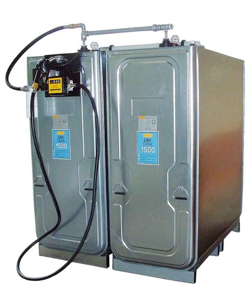 Dvouplášťová nádrž na naftu UNI 3000 s výdejním zařízením 230V - Kliknutím na obrázek zavřete
