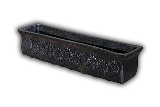Dekorační truhlík s patinou na květiny 80x22x18 cm