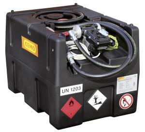 Mobilní nádrž na benzín 190 litrů, čerpadlo 12V, víko